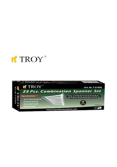 Troy 21525 Kombine Anahtar Takımı - 25 Parça 6-32Mm N11.2197