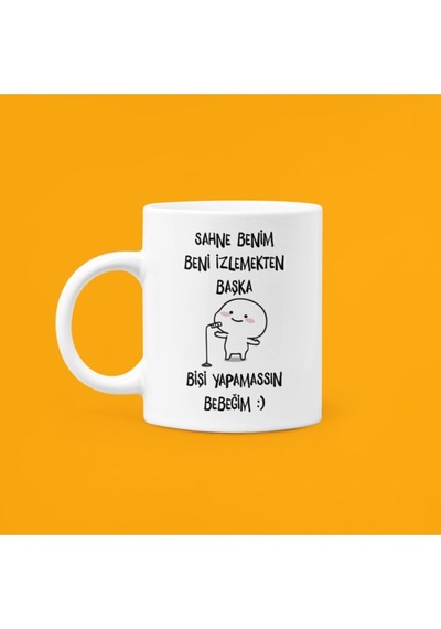 Özel Sahne Benim Beni Izlemekten Başka Bişi Yapamazsın Özel Kupa Bardak Beyaz