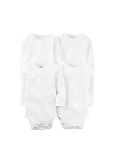 Carter's Bebek Uzun Kollu Body Set 4'lü Paket Beyaz