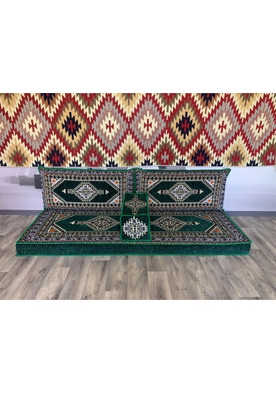 Coton Şark Köşesi Saraylı Desenli Minder Takımı 4 Parça
