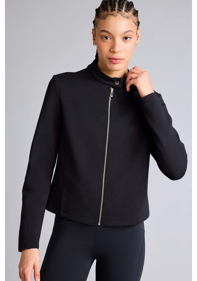 Defacto Standart Fıt Dik Yaka Skuba Dalgıç Kumaş Fermuarlı Sweatshirt G1172ax26spbk81 Siyah-bk81