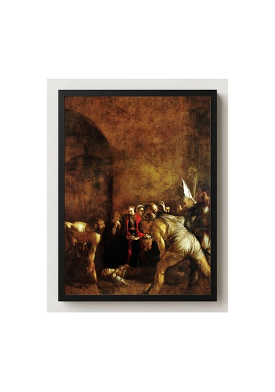 Rönesans Caravaggio Azize Lucia'nın Gömülüşü Çerçevesiz Poster 21x30 Cm A4 Tablo Rönesans