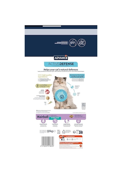 Advance Hairball Sterilised Hindi Etli Kısırlaştırılmış Yetişkin Kedi Maması 10 KG