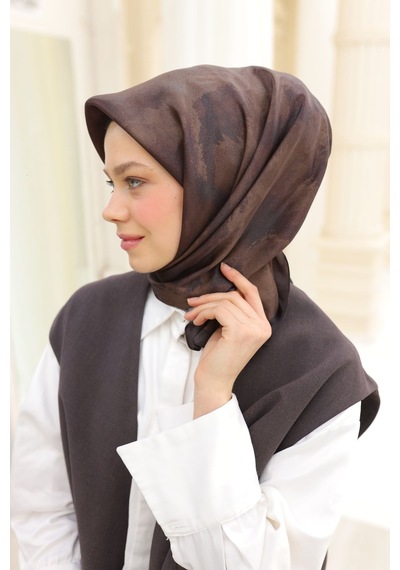 Silk Home Shiny Eşarp 75002-50 Acı Kahve, Çikolata Kahve