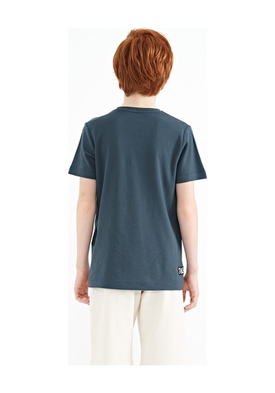 Tommylife Tommy Life Orman Yeşili Cep Detaylı O Yaka Standart Kalıp Erkek Çocuk T-shirt - 11120 Yeşil