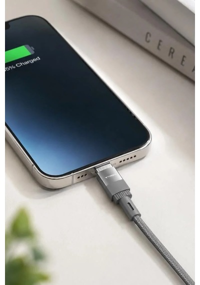 Günlük Kullanım Aksesuar Veri Aktarımı Şarj Kablosu Usb To Lightning Data Kablo U18 Gri