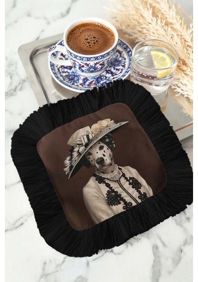 Avangart Portre Saçaklı Sunum Peçetesi - Viktoryen Vintage Bohem Siyah Bardak Altlığı Servis Mendili Göl Limon Sarısı Avangart Portre Saçaklı Sunum Peçetesi - Viktoryen Vintage Bohem Siyah Bardak Altlığı Servis Mendili Göl Limon Sarısı