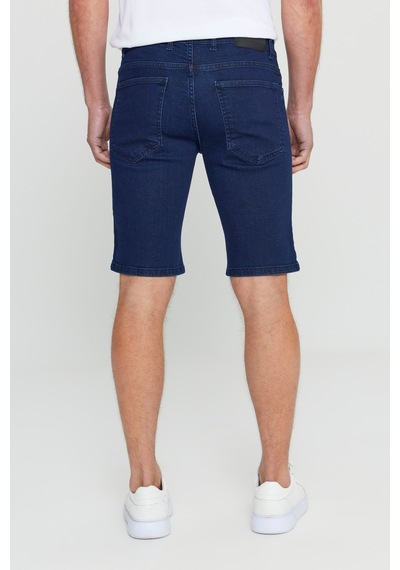 Ac&Co / Altınyıldız Classics Erkek K.Lacı Slim Fit Dar Kesim Pamuklu Esnek Denim Şort