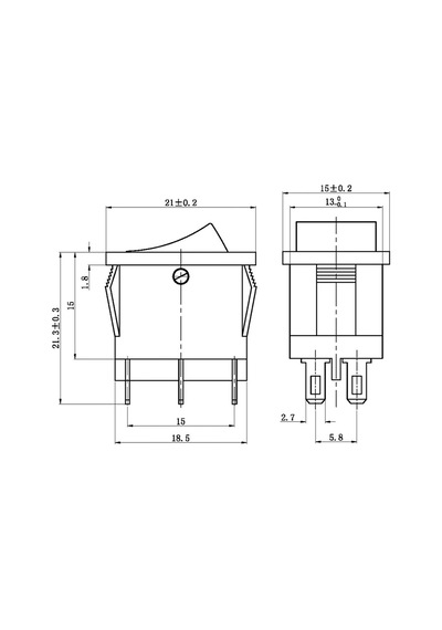 Ic-123-6 Mini Işıksız Anahtar On-off-on 6p