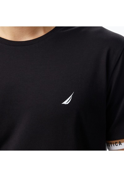 Nautica Erkek Siyah Regular Fit T-shirt Düz V55225t SIYAH