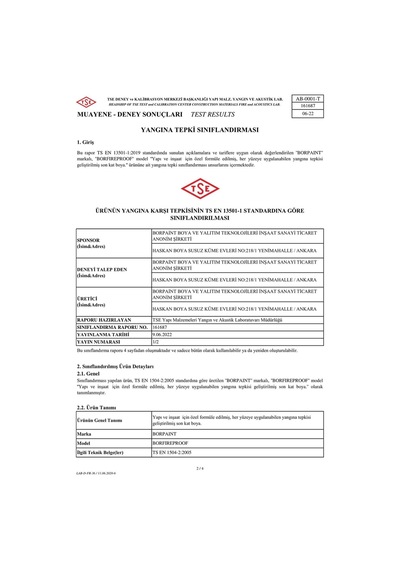 Borfıreproof Yangına Dayanıklı Boya 10 Kg Diğer