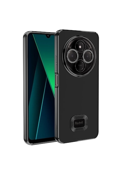 Zore Redmi 14c 4g Kılıf Kamera Korumalı Logo Gösteren Ogaa Omega Kapak - Siyah