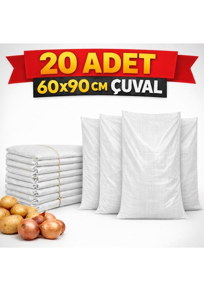 60 90 Cm Çuval 20 Adet Çok Amaçlı
