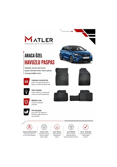 Kia Ceed 2018 Model 4d Ekstra Havuzlu Paspas