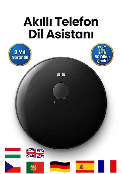 Bluetooth Yapay Zeka Sesli Çeviri Ve Fotoğraf Tanıma Cihazı Taşınabilir Dil Tercüman Asistanı 01