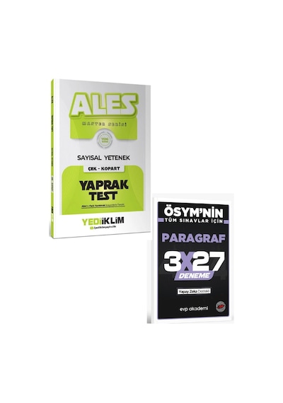 Yediiklim 2027 Ales Master Sayısal Yetenek Yaprak Test Çek Kopart+ Evp Akademi Paragraf