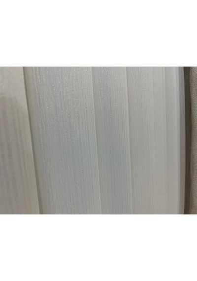 Nivemeshome Lima Ekru Parlak Çizgili 1/3 Pileli Tül Perde Apm