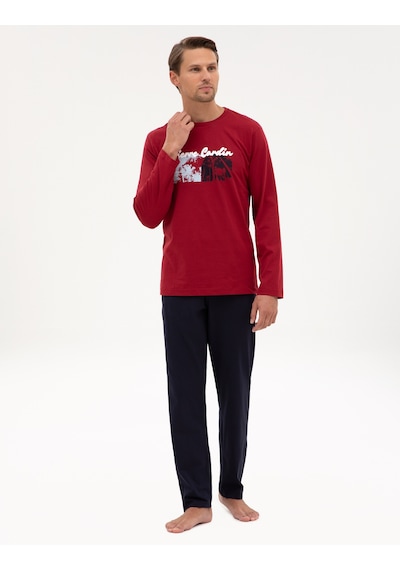 Pierre Cardin Erkek Bordo Pijama Takım 50322631-900 Bordo