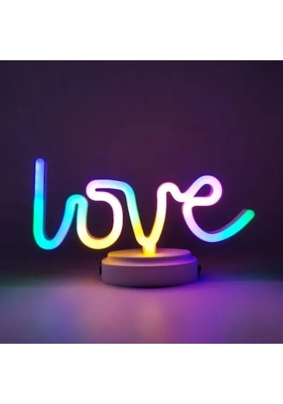 Hubrendy Emin Neon Işıklı Love Yazılı Masa Gece Lambası 16022316