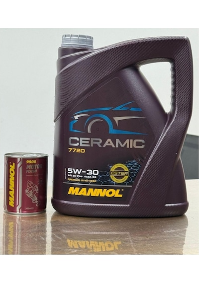 Mannol Üretimli Ceramic Katkılı Motor Yağ Ve Motor Yağı Motor İç Temizleyici Katkısı