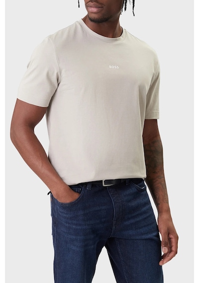 Boss Erkek T Shirt 50473278 070 Gri Gri