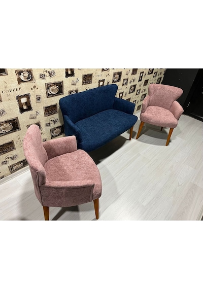 Venqm Bukle Çay Seti Koltuk Takımı Balkon Ofis Mutfak Lacivert Venqm Bukle Çay Seti Koltuk Takımı Balkon Ofis Mutfak Lacivert