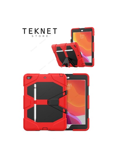Apple Uyumlu iPad 5. 6. Nesil 2017 2018 9.7" Inc Kılıfı Defender Tank Zırh Silikon Kılıf Ekran Koruyuculu