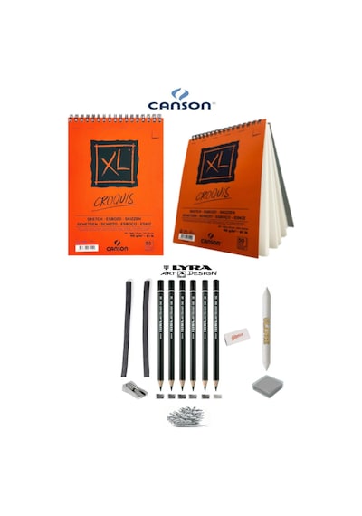 Canson Xl A5 Eskiz Defterli Karakalem Ve Çizim Eskiz Seti