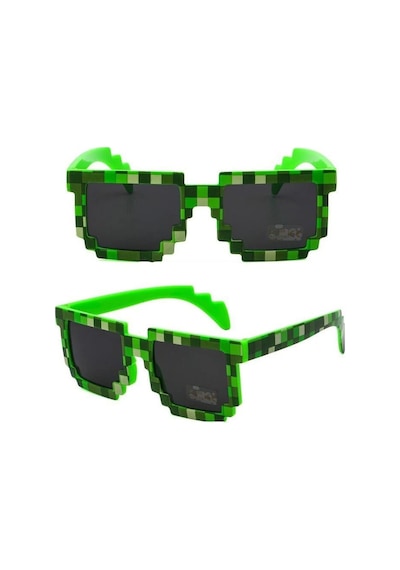 Minecraft Çocuklar İçin Yeşil Eğlence Gözlüğü