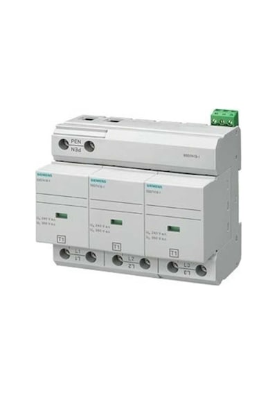 Siemens 5sd7413 1 B Sınıfı 3 Kutuplu Tn C Sistemleri İçin Yıldırıma Karşı Koruyucu Parafudr
