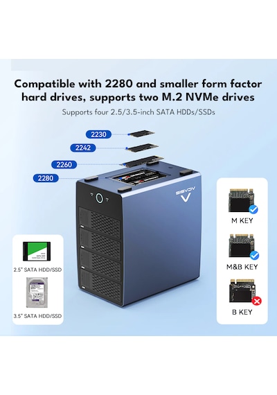 Acasis Ec1004 40gbps 4x Hdd 2x M.2 Nvme 136tb 8k Displayport Fanlı Disk İstasyonu