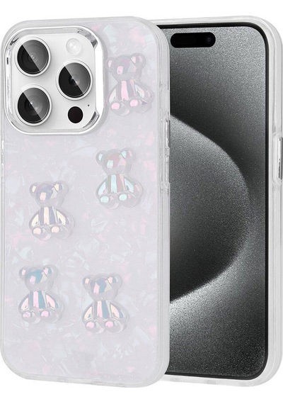 Apple Uyumlu iPhone 15 Pro Kılıf Kabartma Figürlü Parlak Zore Eralli Silikon Kapak