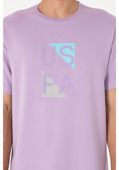U.S. Polo Assn. Erkek Comfort Fit Lila Bisiklet Yaka Tişört 50299882-VR034