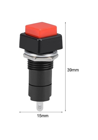 Pbs-306B 12Mm Yaylı Push Buton - Kırmızı