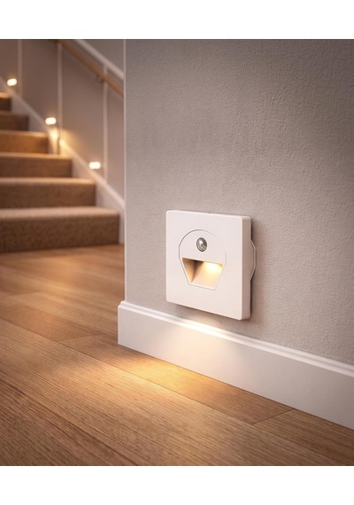 1w Sensörlü Led Koridor Ve Merdiven Armatürü Cata Ct-5170-3200k Günışığı Sıva Altı Gece Lambası - Siyah Kasa - 1 Adet Diğer