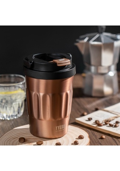 Tyeso Coffe Mug Vakumlu Paslanmaz Çelik Taşıma Kulplu 400 ML