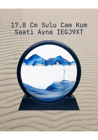 17.8 Cm Sulu Cam Kum Saati Ayna Iegj9xt
