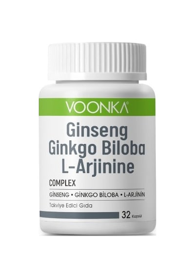 Voonka Ginseng Ginkgo Biloba L-Arginine 32   Kapsül