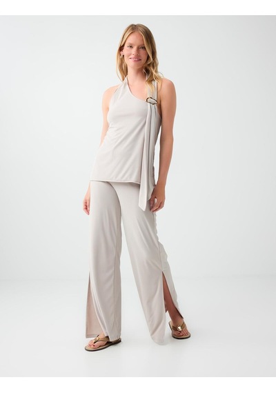Jimmy Key Jimmy Key Taş Yırtmaçlı Beli Lastikli Örme Pantolon 6sw187482928