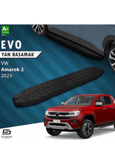 S-dizayn Vw Amarok 2 Evo Siyah Yan Basamak 203 Cm 2023 Üzeri A+ Kalite