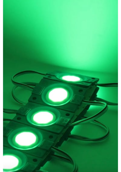 Tekli Su Geçirmez 12 Volt 2.4 Watt Modül Led Yeşil 10 Adet