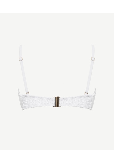 Yargıcı Yaka Detaylı Bikini Üst 25ykbw1019b 002 Beyaz