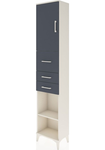 Arges Dolap 3 Raflı 3 Çekmeceli Tek Kapaklı 44x30x221 Aytaşı-... Aytaşı