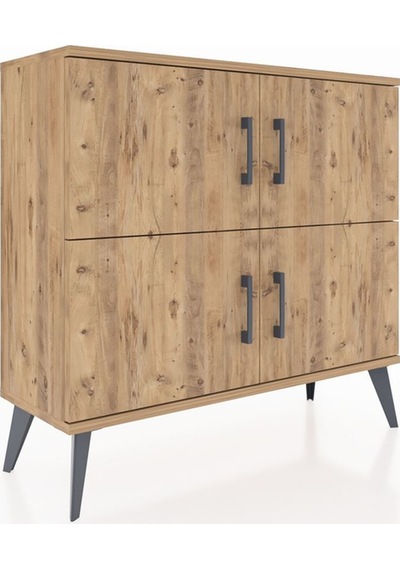 Arges Şifonyer 2 Raflı 4 Kapaklı 88x30x80 Çam-çam Çam
