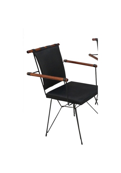 Bengimobilya Sandalye Penyez Klasik Model Metal Çelik Siyah Fırın Siyah Boya S (382617521)