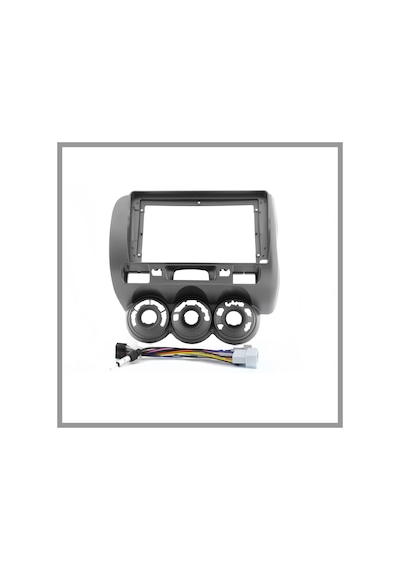 Govimaks Honda Jazz / Cıty 2002-2008 Uyumlu 9" Füme Androıd Multimedya Çerçevesi - Soket