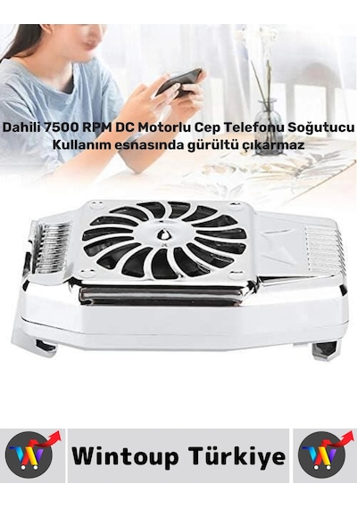 Premium Uzun Ömürlü Hızlı Soğutma Pil Ömrü Uzatan Yarı İletken Kablolu Pratik Telefon Soğutucu Fan