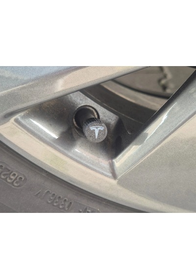 Tesla Sibop Kapağı , Tesla Araç Lastik Sibop Kapağı , Tesla Araç Tekerlek Sibop Kapağı - 4 Adet