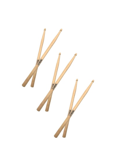Midex Maple-100-5a-3x Ahşap Akça Ağaç Bateri Baget Davul Bageti 5a Drumsticks 3 Çift