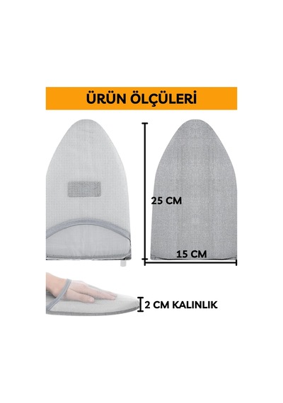 Beylini Buharlı Ütü Eldiveni Mini Ütü Pedi Sıcaklık Buhar Geçirmez Ütü Masası Eldiveni Taşınır Bez 15x25 C